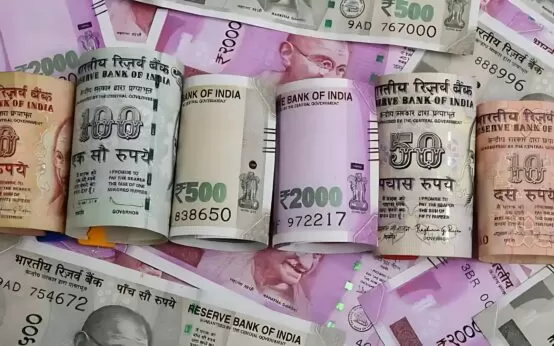 Indian Rupees notes on a table